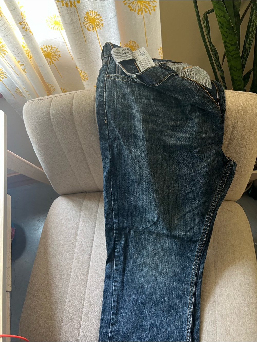 Men's Dark Blue Denim Jeans 36x32